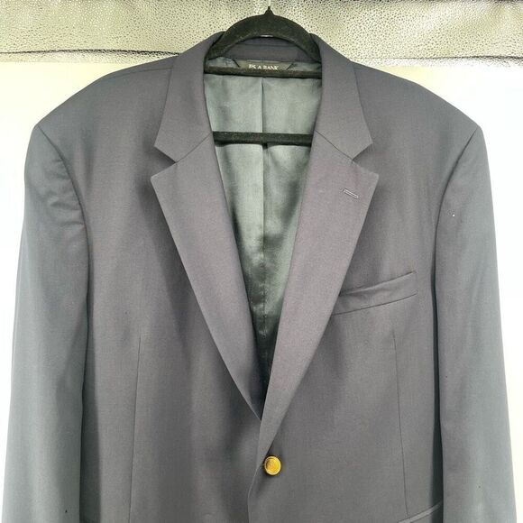 Jos A. Bank Men’s Navy Blazer Sport Coat 48” Chest Gold Buttons Classic Fit - Picture 4 of 17